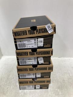 Lot 1245  
            Chesterfield SR44 - Parcel Delivery Only 

                
4 X ASSORTED KIDS SHOES TO INCLUDE CICA STAR ORB SHOES IN WHITE SIZE UK 13.5 (LOC...