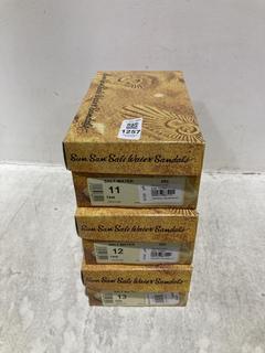 Lot 1257  
            Chesterfield SR44 - Parcel Delivery Only 

                
3 X SUN SAN SALT WATER SANDALS IN ASSORTED SIZE TO INCLUDE TAN SIZE 11 (LOCATION:...