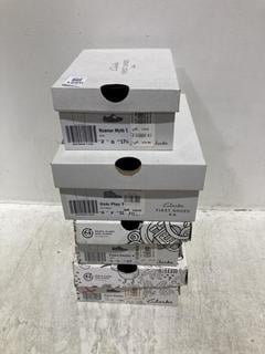 Lot 1260  
            Chesterfield SR44 - Parcel Delivery Only 

                
4 X ASSORTED KIDS SHOES TO INCLUDE CLARKS OSLO PLAY TRAINERS IN GUNMETAL SIZE UK ...