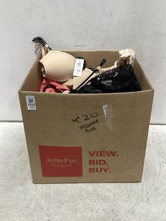 Lot 1317  
            Chesterfield SR44 - Parcel Delivery Only 

                
20 X ASSORTED UNDERWEAR TO INCLUDE BEIGE BRA SIZE 30 B (LOCATION: B5)