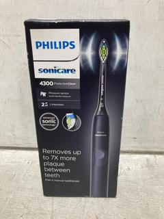 Lot 1319  
            Chesterfield SR44 - Parcel Delivery Only 

                
PHILIPS SONICARE 4300 ELECTRIC TOOTHBRUSH (LOCATION: B5)