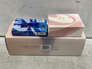 Lot 1322  
            Chesterfield SR44 - Parcel Delivery Only 

                
3 X ASSORTED BEAUTY ITEMS TO INCLUDE OPI METALLIC MEGAMIX NAIL GEL (LOCATION: B5)