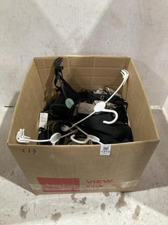 Lot 1372  
            Chesterfield SR44 - Parcel Delivery Only 

                
BOX OF ASSORTED UNDERWEAR TO INCLUDE CREAM/BLACK BRA SIZE 30 DD (LOCATION: B6)
