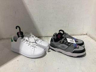 Lot 1383  
            Chesterfield SR44 - Parcel Delivery Only 

                
SKECHERS GREY KIDS TRAINERS SIZE 13 KIDS TO INCLUDE ADIDAS STAN SMITHS IN WHITE S...