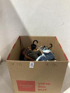 Lot 1395  
            Chesterfield SR44 - Parcel Delivery Only 

                
10 X ASSORTED KIDS SHOES TO INCLUDE KIDS GREY DINO TRAINERS SIZE 3 KIDS (LOCATION...