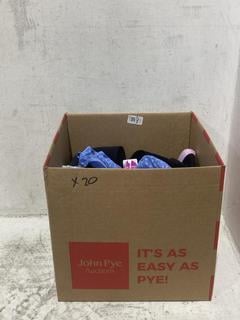 Lot 1427  
            Chesterfield SR44 - Parcel Delivery Only 

                
20 X BOX OF ASSORTED UNDERWEAR ITEMS TO INCLUDE PINK AND BLACK BRA 36DD (LOCATION...