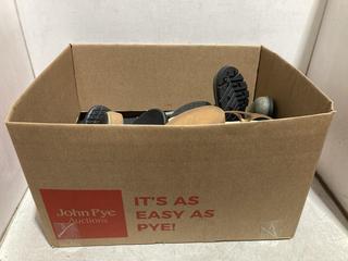 Lot 1477  
            Chesterfield SR44 - Parcel Delivery Only 

                
BOX OF ASSORTED SHOES TO INCLUDE MARCO TOZZI SHOES IN BLACK SIZE 40 (LOCATION: A1)