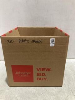 Lot 1480  
            Chesterfield SR44 - Parcel Delivery Only 

                
10 X ASSORTED ADULTS SPEEDOS TO INCLUDE SPEEDO COSTUME IN NAVY BLUE SIZE 10 (LOCA...
