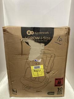 Lot 1502  
            Chesterfield SR44 - Parcel Delivery Only 

                
KINDERKRAFT I-GROW I-SIZE CAR SEAT (LOCATION: A2)