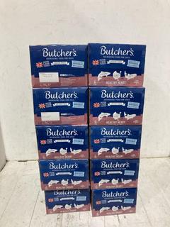 Lot 1534  
            Chesterfield SR44 - Parcel Delivery Only 

                
10 X BOXES OF 6 TINS BUTCHERS HEALTHY HEART VARIETY FLAVOUR DOG FOOD BBE - 10.202...
