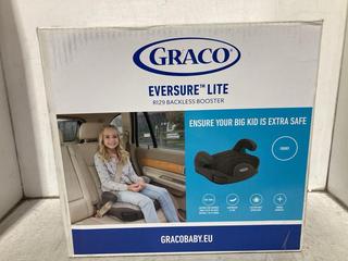 Lot 1593  
            Chesterfield SR44 - Parcel Delivery Only 

                
GRACO EVERSURE LITE CHILDS BACKLESS BOOSTER SEAT (LOCATION: A5)