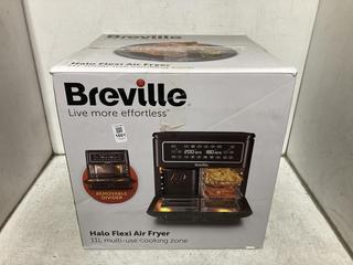 Lot 1601  
            Chesterfield SR44 - Parcel Delivery Only 

                
BREVILLE HALO FLEXI 11L AIR FRYER - ORIGINAL RRP £130 (LOCATION: A6)
