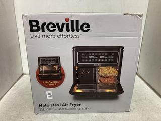 Lot 1604  
            Chesterfield SR44 - Parcel Delivery Only 

                
BREVILLE HALO FLEXI 11L AIR FRYER - ORIGINAL RRP £130 (LOCATION: A6)