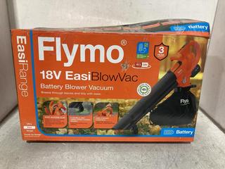 Lot 1622  
            Chesterfield SR44 - Parcel Delivery Only 

                
FLYMO 18V EASIVAC BATTERY BLOWER (LOCATION: A6)