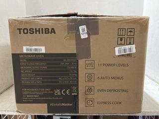 Lot 1710  
            Chesterfield SR44 - Parcel Delivery Only 

                
TOSHIBA ML-EM23PSS MICROWAVE (LOCATION: A9)