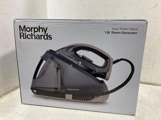 Lot 1787  
            Chesterfield SR44 - Parcel Delivery Only 

                
MORPHY RICHARDS EASY STEAM 1.8L GENERATOR (LOCATION: A13)
