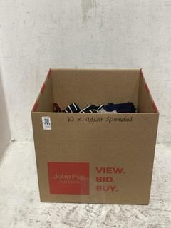 Lot 312  
            Chesterfield SR44 - Parcel Delivery Only 

                
10 X ASSORTED ADULTS SPEEDOS TO INCLUDE SPEEDO SWIMSUIT IN NAVY BLUE SIZE 10 (LOC...