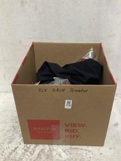 Lot 316  
            Chesterfield SR44 - Parcel Delivery Only 

                
10 X ASSORTED SPEEDOS TO INCLUDE SPEEDO BLACK SHORTS SIZE 32 (LOCATION: F8)