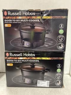 Lot 849  
            Chesterfield SR44 - Parcel Delivery Only 

                
2 X RUSSELL HOBBS 8-FUNCTION MULTI COOKER (LOCATION: D8)