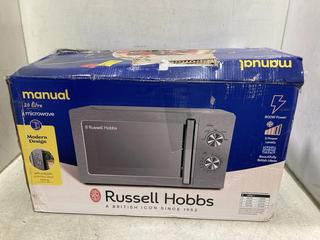 Lot 885  
            Chesterfield SR44 - Parcel Delivery Only 

                
RUSSELL HOBBS 20L MANUAL MICROWAVE (LOCATION: C1)