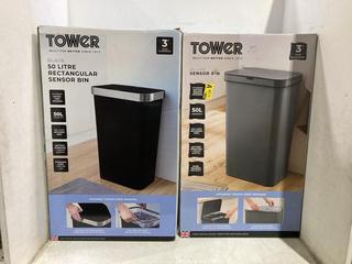 Lot 899  
            Chesterfield SR44 - Parcel Delivery Only 

                
2 X TOWER 50 LITRE SENSOR BIN (LOCATION: C2)