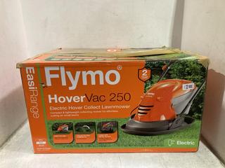 Lot 914  
            Chesterfield SR44 - Parcel Delivery Only 

                
FLYMO HOVERVAC 250 ELECTRIC LAWNMOWER - ORIGINAL RRP £100 (LOCATION: C2)