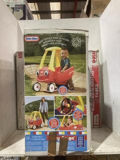 Lot 942  
            Chesterfield SR44 - Parcel Delivery Only 

                
DOLU TOY FACTORY WATER SYSTEM SET TO INCLUDE LITTLE TIKES COZY COUPE 360 DEGREE C...