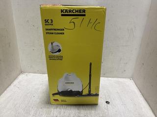 Lot 1011  
            Chesterfield SR47 - Parcel Delivery Only 

                
KARCHER SC3 EASYFIX STEAM CLEANER ORIGINAL RRP £160 (LOCATION: D5)