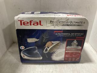 Lot 1034  
            Chesterfield SR47 - Parcel Delivery Only 

                
TEFAL PRO EXPRESS ULTIMATE II STEAM GENERATOR IRON ORIGINAL RRP £400 (LOCATION: D6)