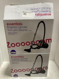 Lot 1066  
            Chesterfield SR47 - Parcel Delivery Only 

                
2 X ESSENTIALS BAGLESS CYLINDER VACUUM CLEANER (LOCATION: D7)