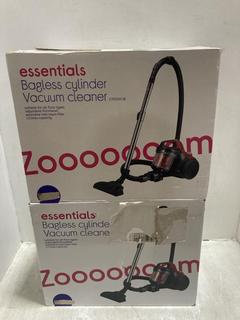Lot 1083  
            Chesterfield SR47 - Parcel Delivery Only 

                
2 X ESSENTIALS BAGLESS CYLINDER VACUUM CLEANER (LOCATION: D7)