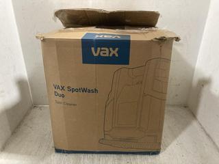 Lot 1110  
            Chesterfield SR47 - Parcel Delivery Only 

                
VAX SPOTWASH DUO SPOT CLEANER. (LOCATION: D8)
