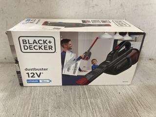 Lot 1122  
            Chesterfield SR47 - Parcel Delivery Only 

                
BLACK + DECKER DUSTBUSTER HANDHELD VACUUM CLEANER. (LOCATION: D8)
