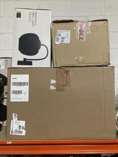 Lot 1157  
            Chesterfield SR47 - Parcel Delivery Only 

                
3 X ASSORTED ITEMS TO INCLUDE JOHN LEWIS MAGNOLIA WALL LIGHT. (3538278) (LOCATION...