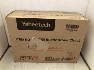 Lot 228  
            Chesterfield SR47 - Parcel Delivery Only 

                
YAHEETECH TWO PIECE BEDSIDE TABLE IN BROWN - MODEL NO. 591769 (LOCATION: A8)