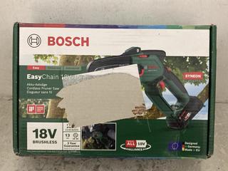 Lot 254  
            Chesterfield SR47 - Parcel Delivery Only 

                
BOSCH EASYCHAIN CORDLESS MINI CHAINSAW ORIGINAL RRP £122 - MODEL NO. 18V-15-7 (LO...