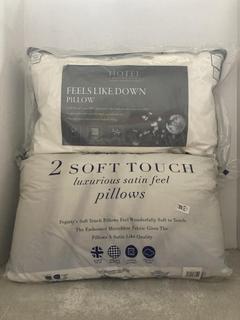 Lot 313  
            Chesterfield SR47 - Parcel Delivery Only 

                
FOGARTY 2 SOFT TOUCH LUXURIOUS SATIN FEEL PILLOWS 2 PACK TO INCLUDE HOTEL COLLECT...