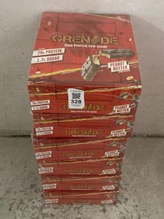 Lot 328  
            Chesterfield SR47 - Parcel Delivery Only 

                
6 X GRENADE PEANUT NUTTER PROTEIN BARS 12 X 60G BBE 01.2025. (LOCATION: A12) - MA...