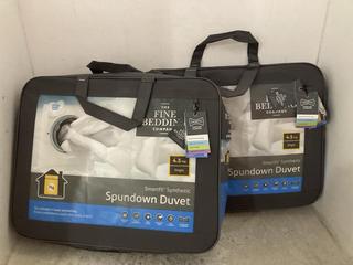 Lot 330  
            Chesterfield SR47 - Parcel Delivery Only 

                
2 X THE FINE BEDDING COMPANY SPUNDOWN DUVET 4.5 TOG SINGLE. (LOCATION: A12)