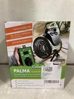 Lot 354  
            Chesterfield SR47 - Parcel Delivery Only 

                
BIOGREEN PALMA GREENHOUSE HEATER ORIGINAL RRP £99 (LOCATION: B1)