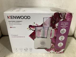Lot 357  
            Chesterfield SR47 - Parcel Delivery Only 

                
KENWOOD MULTIPRO COMPACT ALL IN ONE SYSTEM FOOD PROCESSOR (LOCATION: B1)