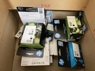 Lot 457  
            Chesterfield SR47 - Parcel Delivery Only 

                
12 X ASSORTED INK ITEMS TO INCLUDE HP 303 TRI-COLOUR INK CARTRIDGE. (LOCATION: B5)