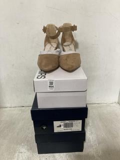 Lot 464  
            Chesterfield SR47 - Parcel Delivery Only 

                
4 X ASSORTED FOOTWEAR TO INCLUDE BRUNO MARC BROGUES IN BLACK SIZE 8.5. (LOCATION:...