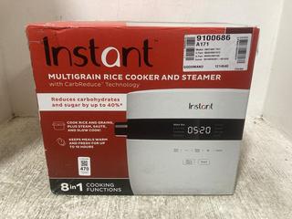 Lot 470  
            Chesterfield SR47 - Parcel Delivery Only 

                
INSTANT MULTIGRAIN RICE COOKER AND STEAMER (LOCATION: B6)