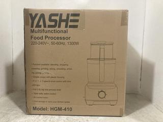 Lot 564  
            Chesterfield SR47 - Parcel Delivery Only 
                
YASHE MULTIFUNCTIONAL FOOD PROCESSOR. (LOCATION: B8)