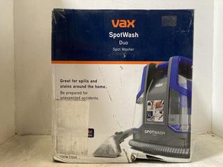 Lot 657  
            Chesterfield SR47 - Parcel Delivery Only 

                
VAX SPOTWASH DUO SPOT WASHER ORIGINAL RRP £139 (LOCATION: C2)