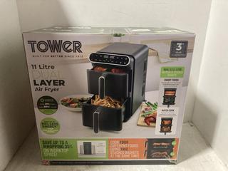 Lot 666  
            Chesterfield SR47 - Parcel Delivery Only 

                
TOWER 11L DUAL LAYER AIR FRYER ORIGINAL RRP £129 (LOCATION: C2)