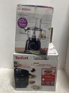Lot 676  
            Chesterfield SR47 - Parcel Delivery Only 

                
TEFAL TURBO CUISINE FAST MULTICOOKER TO INCLUDE BOSCH MULTITALENT 3 FOOD PROCESSO...