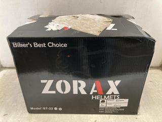 Lot 692  
            Chesterfield SR47 - Parcel Delivery Only 

                
ZORAX MATT BLACK HELMET SIZE L. (LOCATION: C4)