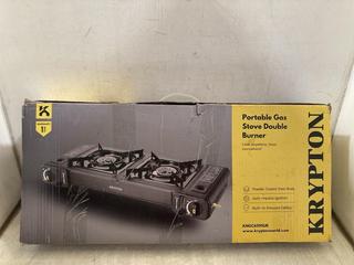 Lot 694  
            Chesterfield SR47 - Parcel Delivery Only 

                
KRYPTON PORTABLE GAS STOVE DOUBLE BURNER. (LOCATION: C4)